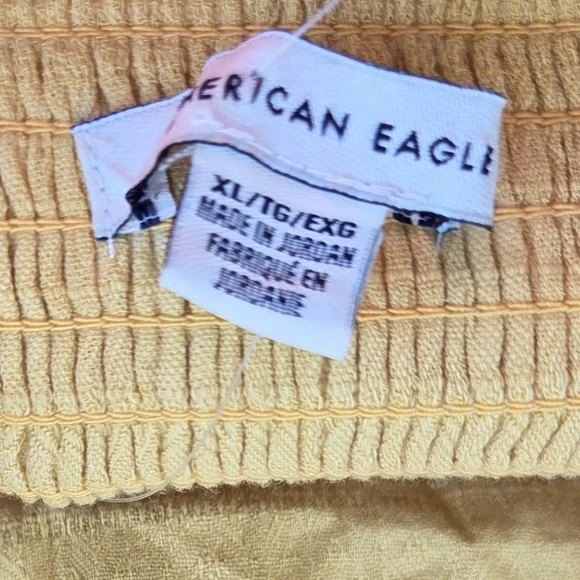 American Eagle faux wrap dress Pale Yellow Size XL - Picture 6 of 9